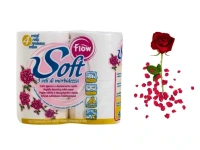 Toaletní papír Flow Soft, 3 vrstvý,4 role