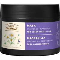 GREEN MASKA PRO BARVENÉ VLASY S HEŘMÁNKEM A LNU 300ML