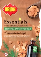 ORION ESSENTIALS PROTI ŠATNÍM MOLŮM CEDROVÉ A SANTALOVÉ DŘEVO 20KS