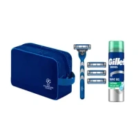 VÁNOČNÍ KAZETA MACH3 STROJEK + 4 NÁHRADNÍ HLAVICE + GEL 200ML+ TAŠKA