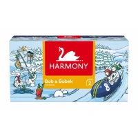PAPÍROVÉ KAPESNÍČKY V KRABICI HARMONY BOB a BOBEK ZIMNÍ SPORTY 3 VRSTVÉ