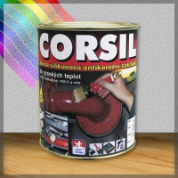 Corsil silikonová základní antikorozní barva do vysokých teplot do 400 °C, 0840 červenohnědá, 10 kg