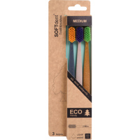 SOFTdent Eco zubní kartáček, měkký, 3 ks