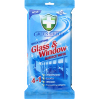 Green Shield úklidové vlhčené ubrousky na okna a sklo, 50 ks