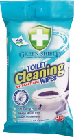 Green Shield úklidové antibakteriální vlhčené ubrousky na WC a smalt, 40 ks